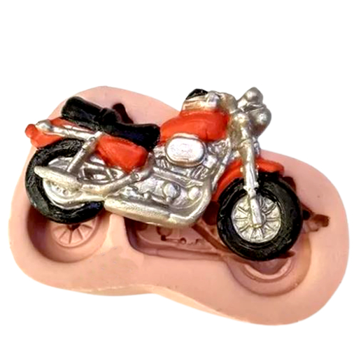 Molde Silicone Artesanato Biscuit Gesso Parafina – Veículo Motocicleta/Moto 10x6cm (BL1808)