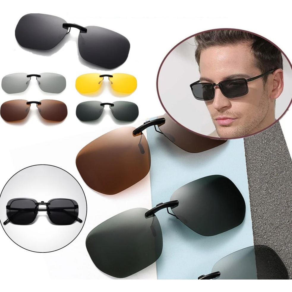 Lentes Clip on de Sobrepor Óculos de Grau Masculino Feminino Alto Polarizado + Proteção UV400 Alto