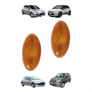 Par Lanterna Pisca Paralama Lateral Peugeot 206 207 307 ambar em Oferta na Shopee
