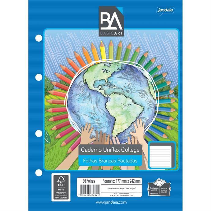 Bloco para Fichário Uniflex 80 Folhas - 177 x 242mm - Jandaia