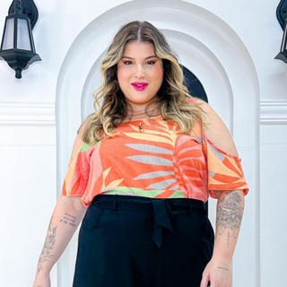 Ciganinha Feminina Viscose Estampada Plus Size em Oferta na Shopee