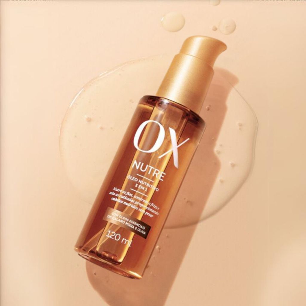 Óleo Nutritivo 3 em 1 OX Nutre 120ml Reparador de Pontas