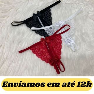 Kit com 5 Calcinhas Fio Dental Lingerie Apressadinha Calcinha Marido Apressado Abertura Íntima em Oferta na Shopee