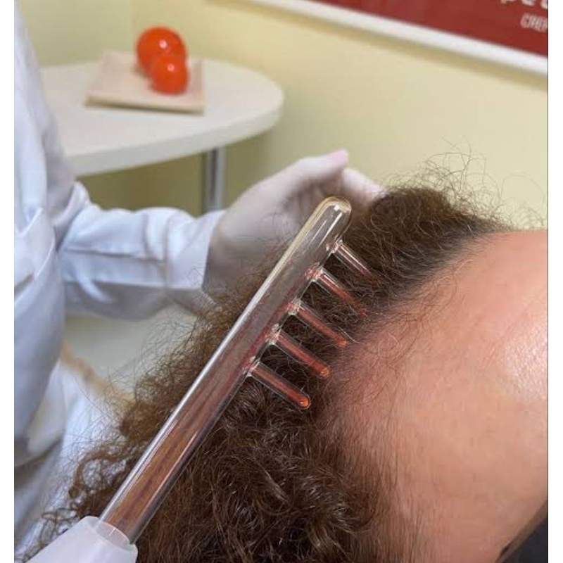 Pente capilar de vidro 5 dentes eletrodo de alta de alta frequência( não acompanha o aparelho de alta frequência )
