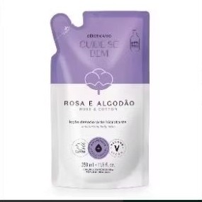 Refil Loção Desodorante Hidratante Cuide-se Bem Rosa e Algodão 350ml em Oferta na Shopee