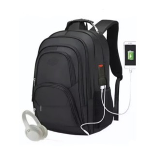Mochila Escolar Resistente Bem Espaçosa Faculdade Trabalho Viagem  Usb/Fone Cabo De Aço Ótima