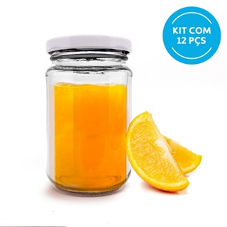 12 Potes De Vidro Conserva 200ml Com Tampa Multiuso em Oferta na Shopee