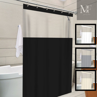 Cortina De Banheiro De Box 100% Em PVC Com Visor Transparente Antimofo Vários Modelos Diferentes em Oferta na Shopee