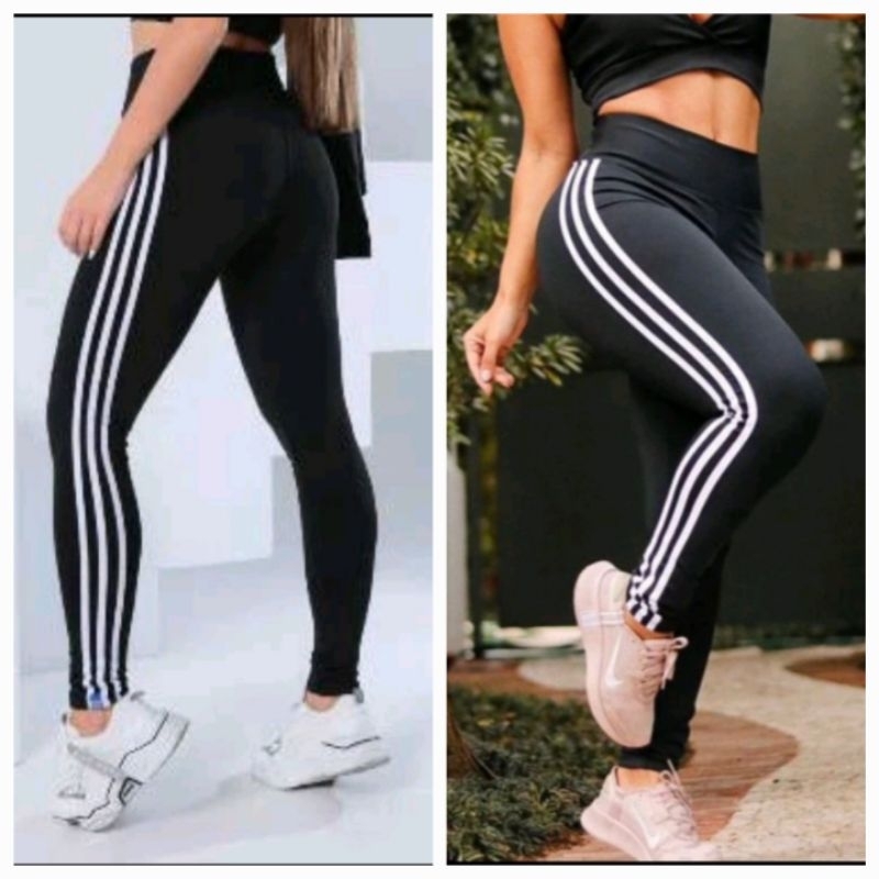 Calca Legging moda listras laterais