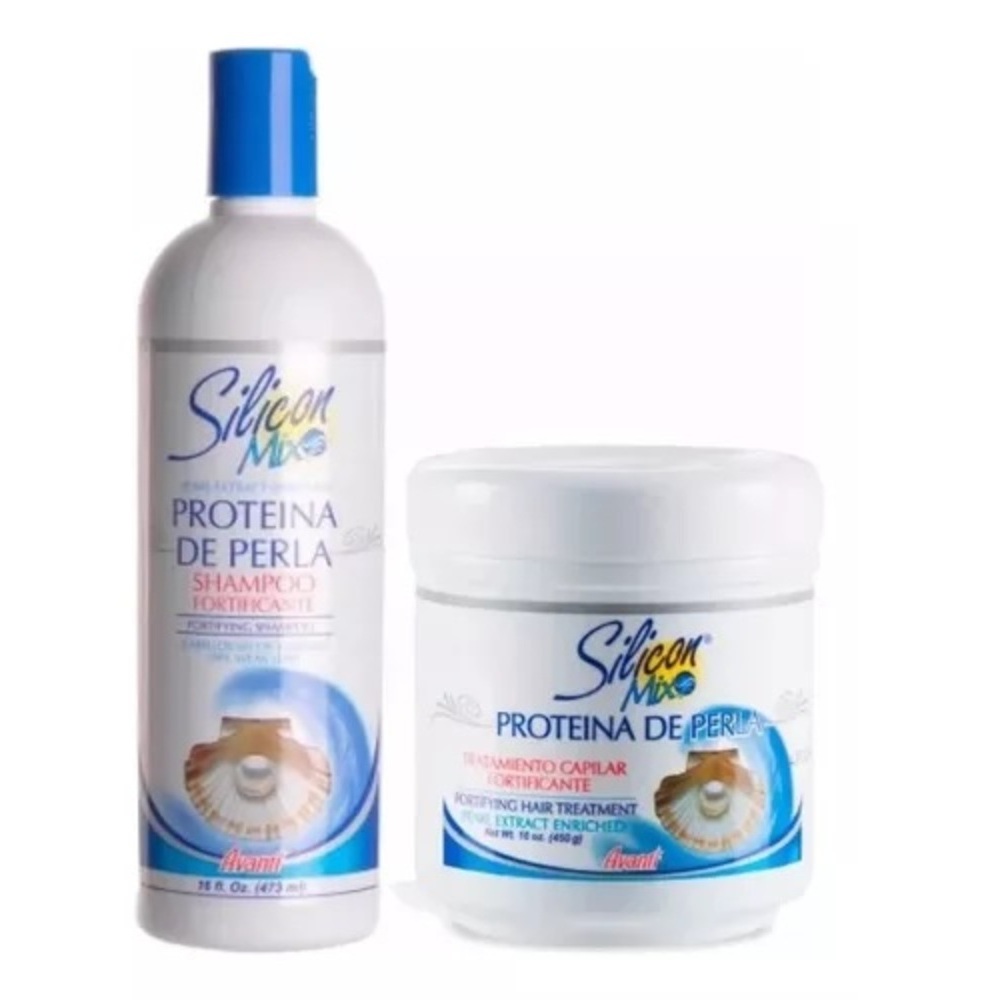 Kit Silicon Mix - Proteína de Perla Shampoo 473ml e Mascara 450g