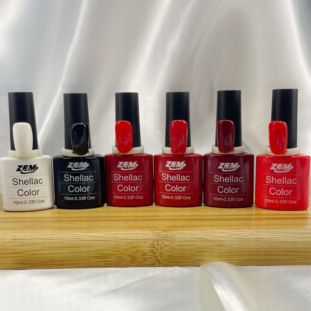 kit c/6 Esmalte ZEM em Gel Original Sellac Color 10ml