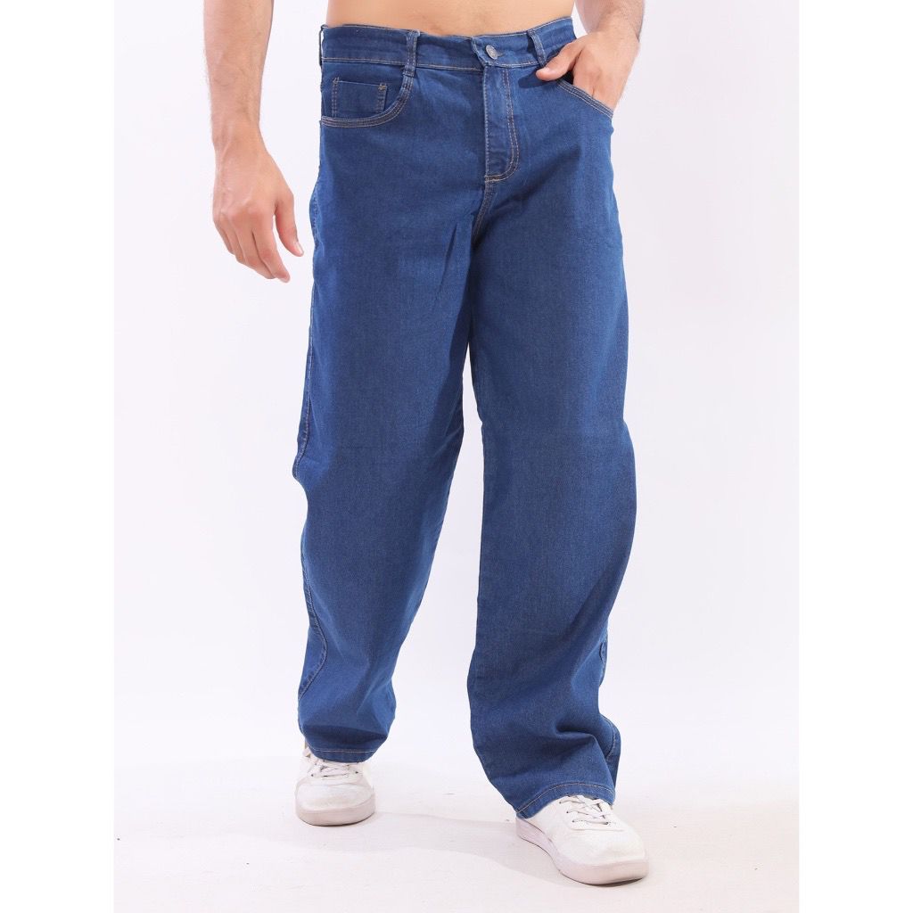 Calça Balão Jeans Boca Larga Masculina Mestre dos Achadinhos