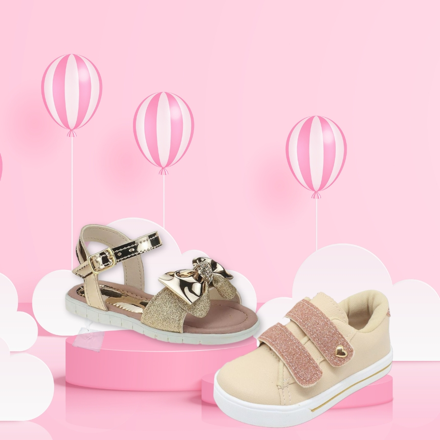 Kit 2 Pares Sandália Glitter Dourada Ouro e Tênis Menina Infantil Antiderrapante Confortável Casual Estiloso em Oferta na Shopee