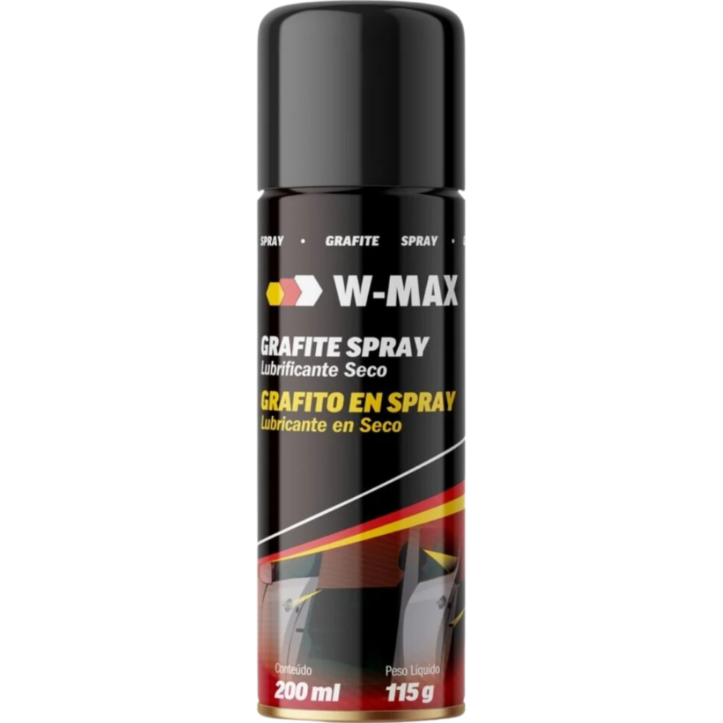 Grafite Spray Lubrificante Automotivo Vidro Fechaduras W-Max
