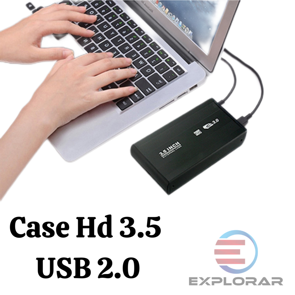 Gaveta Case Para Hd Externo 3.5" Usb 2.0 Compativel Com Pcs Desktops Notebooks Games