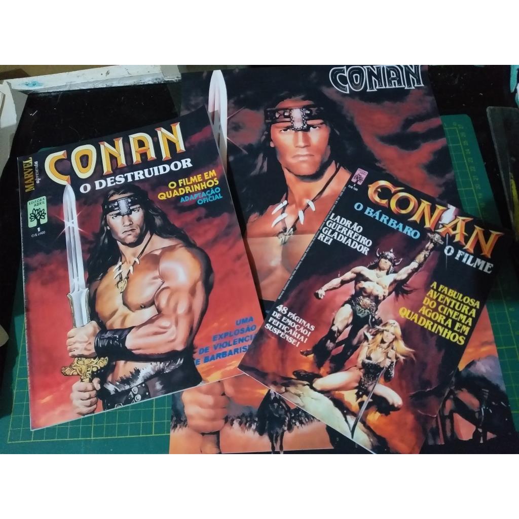 Gibi Hq Conan O Barbaro E Conan O Destruidor Filme Facsimile em Oferta na Shopee