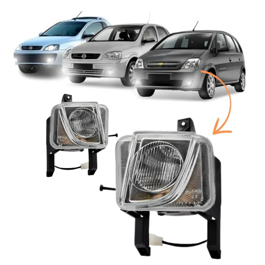Farol De Milha Farol Auxiliar Corsa Montana Meriva Lente Raiada 2003 à 2012