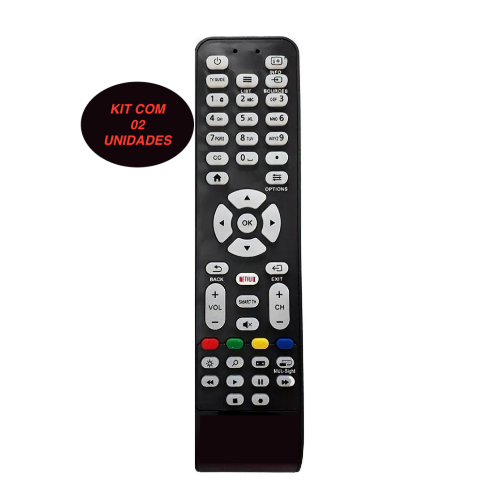 Kit com 02 Controle Remoto Tv Aoc  Smart Netflix Fbg-8050/WLW-7483 em Oferta na Shopee