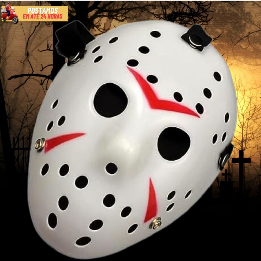Máscara Halloween LUXO Fantasia Jason Sexta Feira 13 Cosplay Hóquei Hockey