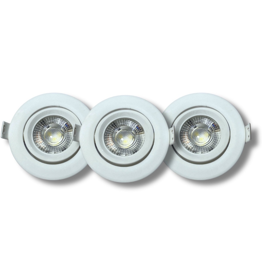 KIT 3 SPOT LED ELGIN LUMINÁRIA MR16 5W 6,500K DIRECIONÁVEL REDONDO