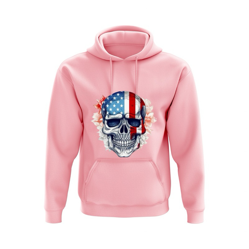 Moleton canguru com estampa caveira - Jaqueta com Capuz Flanelado - ENTREGA IMEDIATA