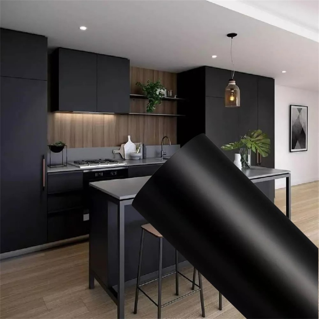 Papel Contact Adesivo 5 Metros Preto Fosco Lavável Promoção em Oferta na Shopee