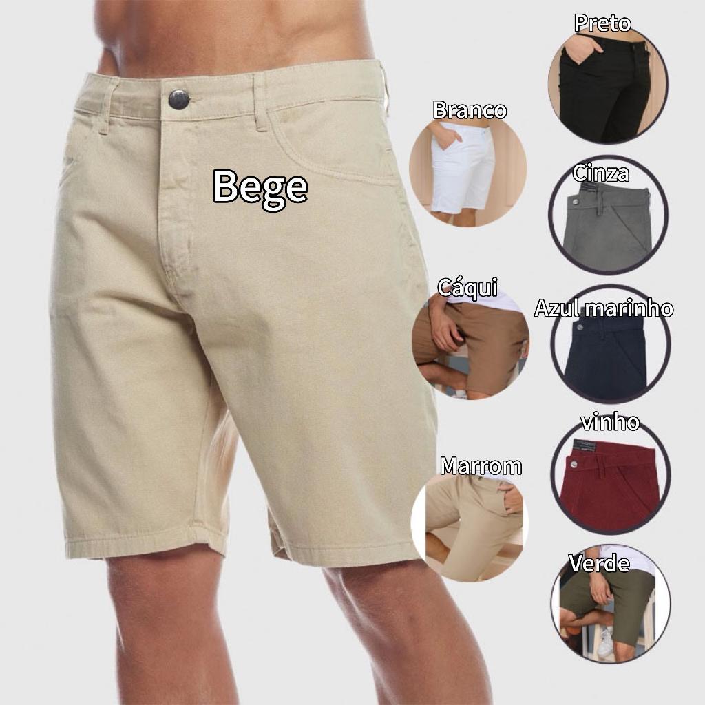 Oscar Bermuda Sarja Colorida Jeans Premium Masculino Diversas Cores