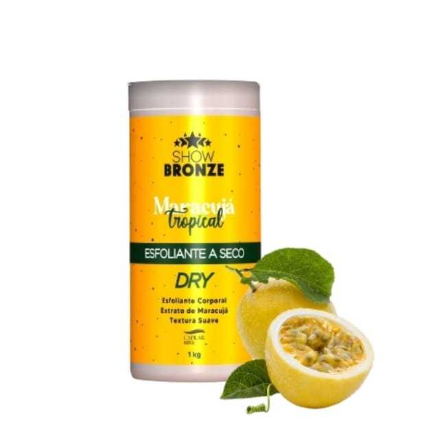 ESFOLIANTE CORPORAL MARACUJA TROPICAL A SECO SHOW BRONZE em Oferta na Shopee