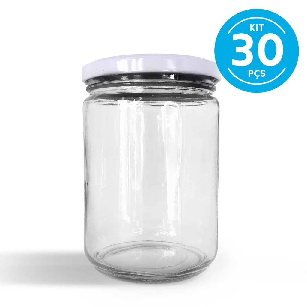30 Pote De Vidro Conserva Para Saladas E Bolo 500 ml Geleia