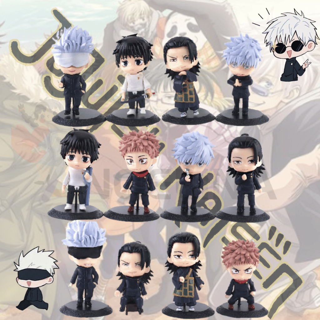 Boneco Jujutsu Kaisen Anime Figure de Ação Bonecos de Ação Decoração Miniatura Action Figure Gojo/Geto/Yutta/Itadori