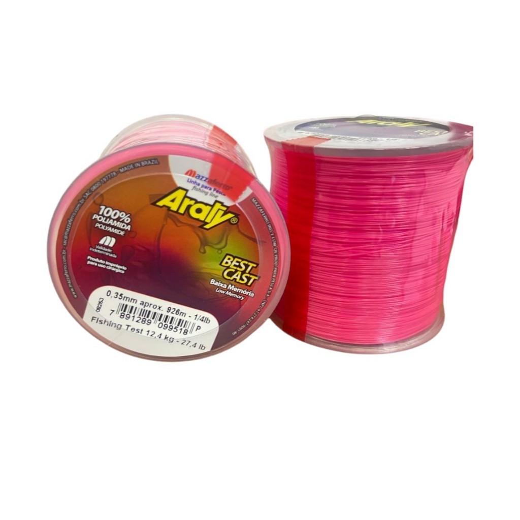 Linha Pesca Araty Best Cast 100 gramas Rosa - Mazzaferro