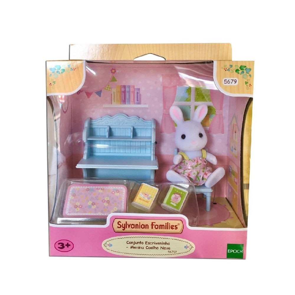 Sylvanian Families Escrivaninha Menina Coelho Neve - Epoch 5679 - Mom & Baby