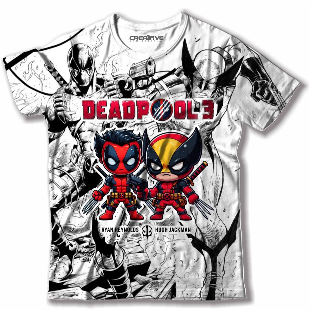 Camisa Camiseta Deadpool e Wolverine Exclusiva Envio Rápido