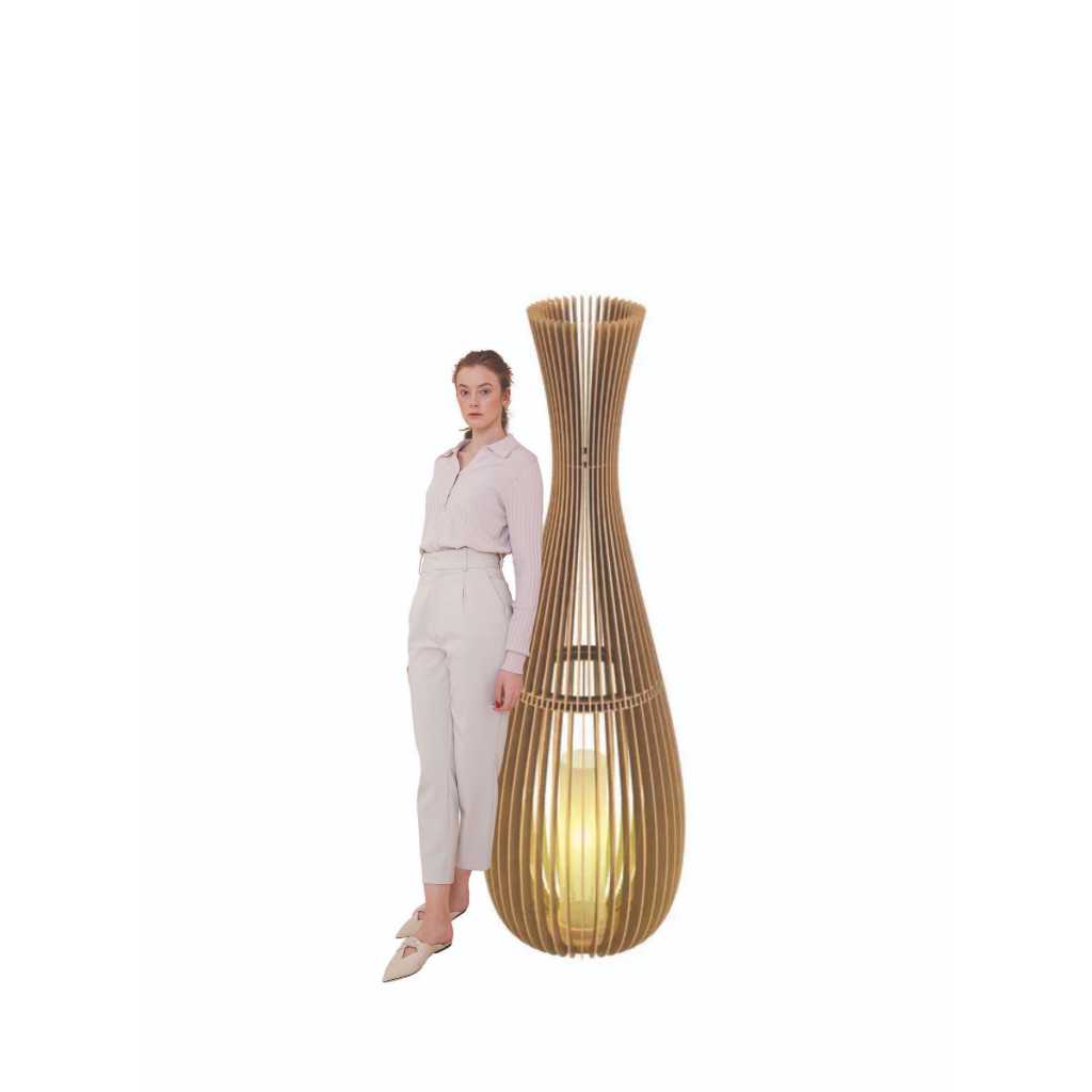 LUMINÁRIA ABAJUR DE CHÃO TURQUESA