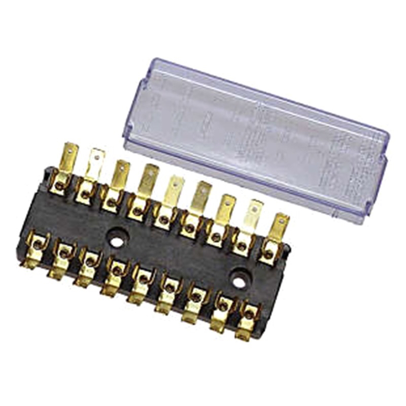 CAIXA DE FUSIVEL GM OPALA/ CARAVAN 74/ (9 POLOS COM TERMINAL DE ENCAIXE PRA FUSIVEL TIPO AMERICANO) VIDRO ORIG 9298218 MARFLEX 3037