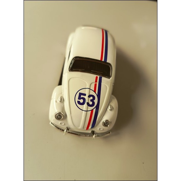Carro Colecionável / Miniatura - Volkswagen Fusca 1963 - Herbie 53 (Filme: Se Meu Fusca Falasse - 1968) Novo - Com Luz