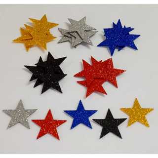 500 Apliques Estrela 1,5cm No Eva Com Glíter ( Sem Adesivo ) em Oferta na Shopee