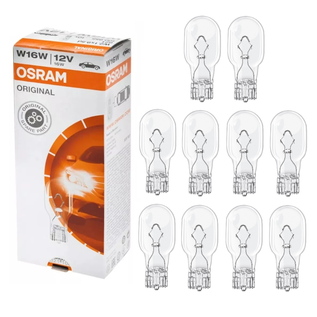 Lampada Super Pingão Osram T15 921 W16W 12V 16W Original W2.1x9.5d Caixa 10 Unidades 3200K