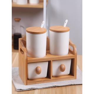 Kit Com 4 Peças Porta Mantemento em Cerâmica  com Suporte em Oferta na Shopee