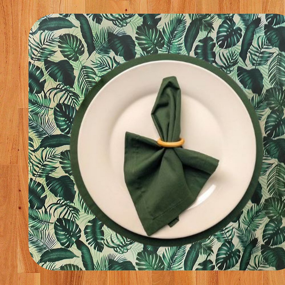 6 Jogo Americano  Estampado Costela de Adão - Impermeável Limpa Facil Pvc