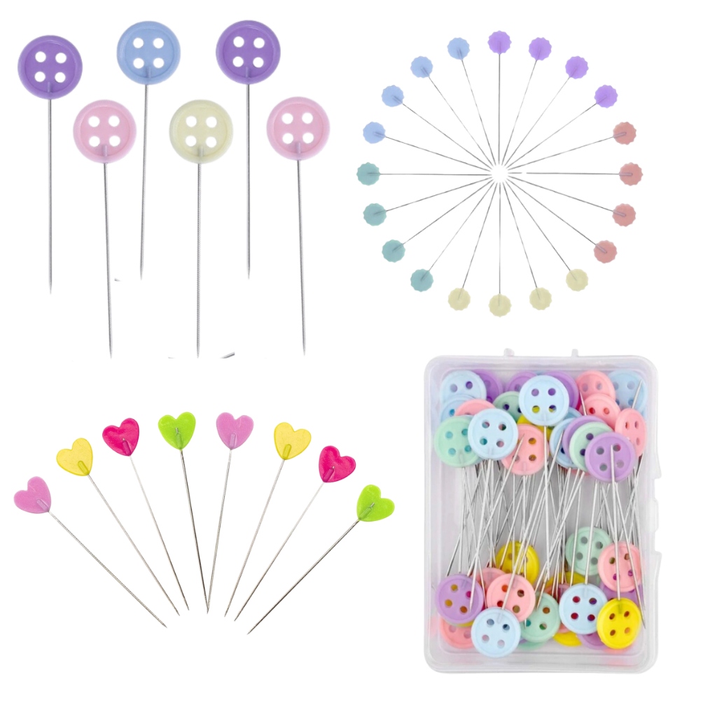 KIT 80 Alfinetes com case para costura patchwork tecidos Acompanha case - 80 unidades em Oferta na Shopee