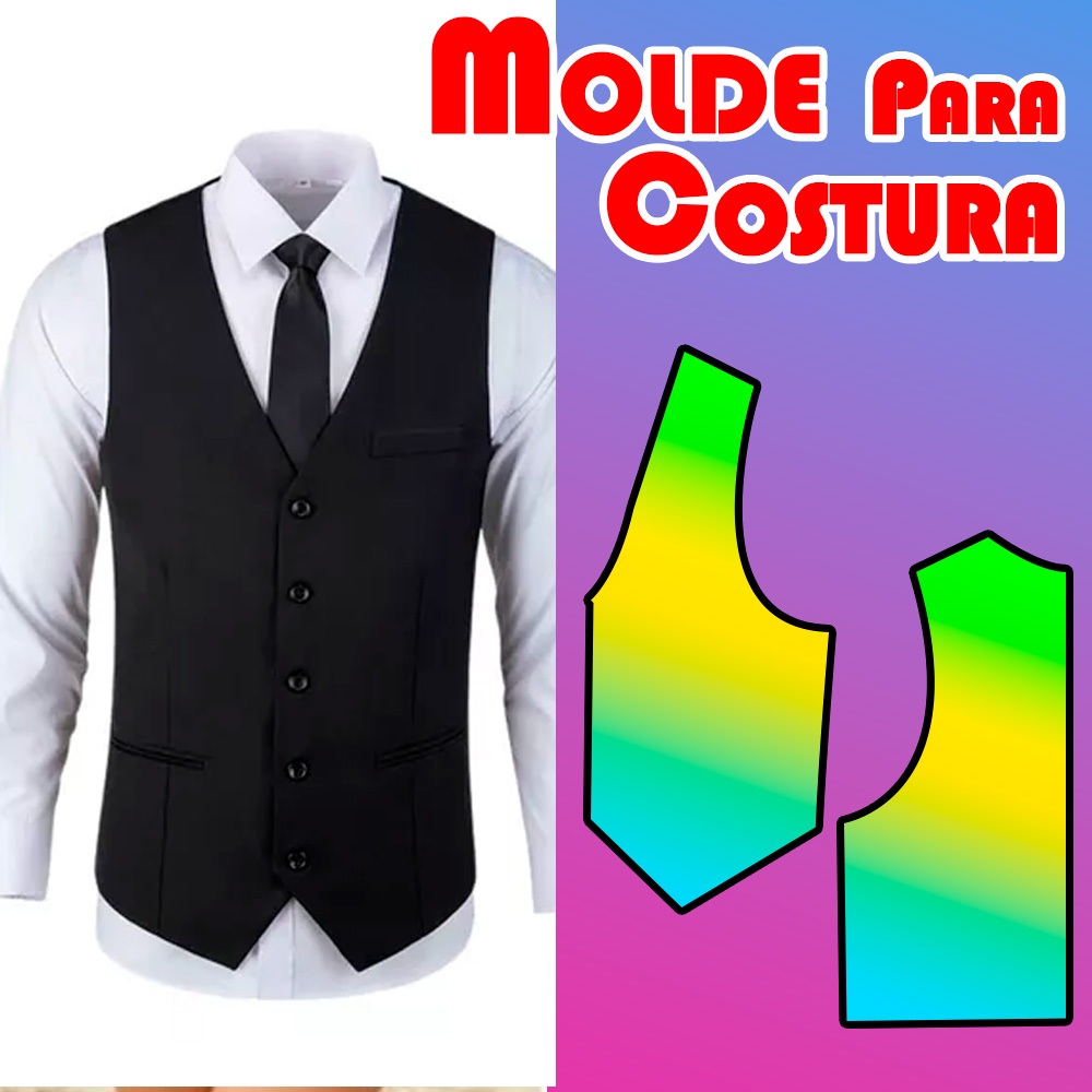 Molde Colete Social Masculino