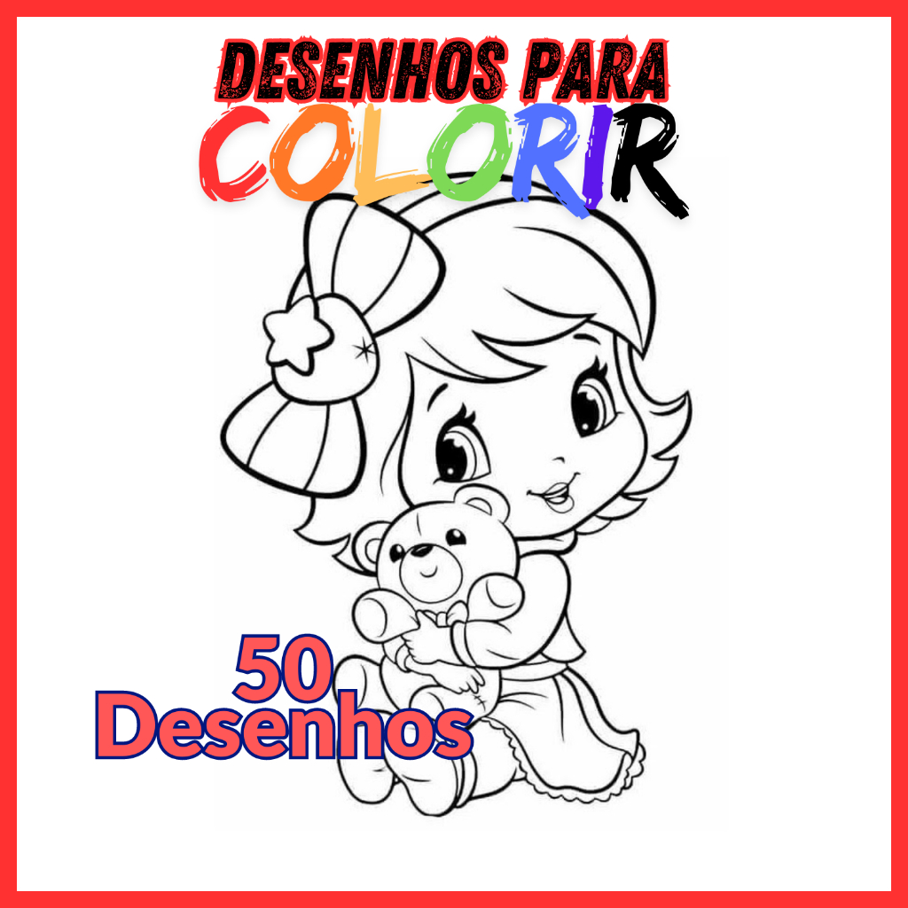 Desenhos Infantis para Pintar da Moranguinho Com 50 Desenhos para se Divertir