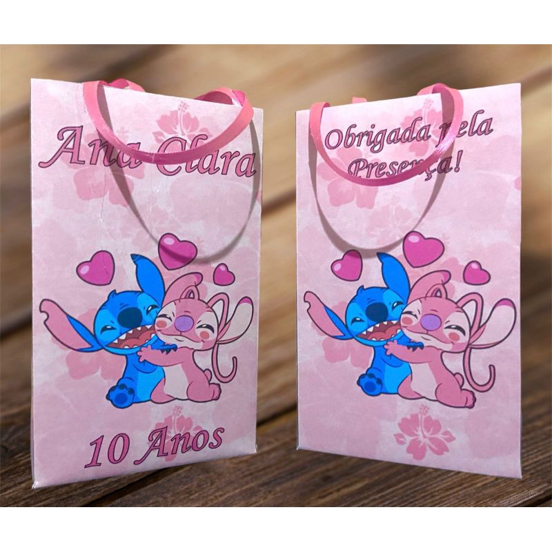 Sacolinha personalizada Lilo Stich 15 unidades