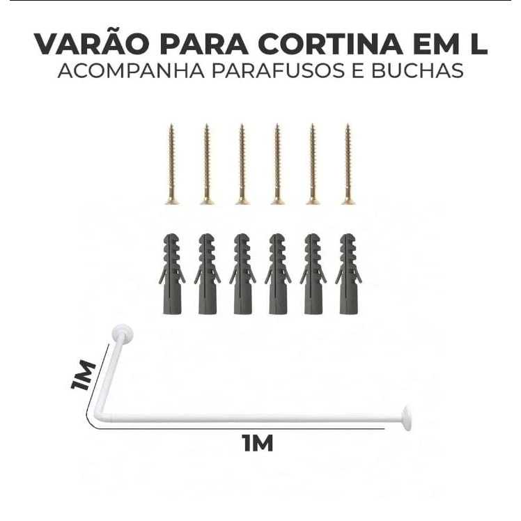 Suporte Box ALUMINIO  Banheiro  Varão Tubo Parede Curvo em Oferta na Shopee