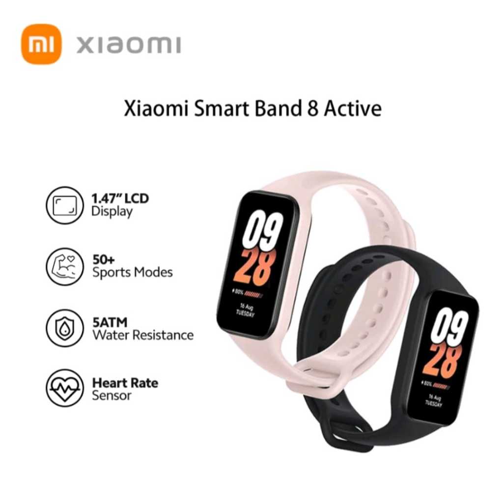 Xiaomi Mi Band 8 Active Display 1,47 polegadas Smartband Versão Global Original