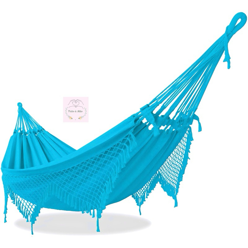 REDE DE DORMI DESCANSO GRANDE CASAL AZUL PISCINA AZUL CLARO em Oferta na Shopee