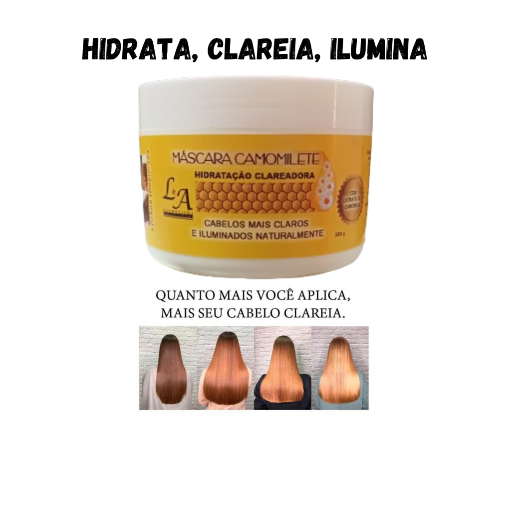 Máscara Hidratante  Clareadora e Iluminadora Sem Química (300g)