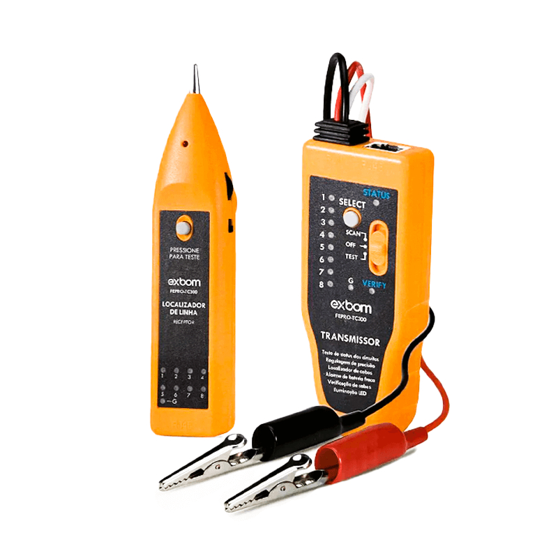 Kit Testador e Localizador Detector de Rede e Cabos Verificação Automática Eficiente Zumbidor