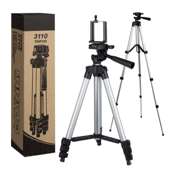 Tripé Universal Com Nível Câmeras Celulares 1,02m Pronto Entrega